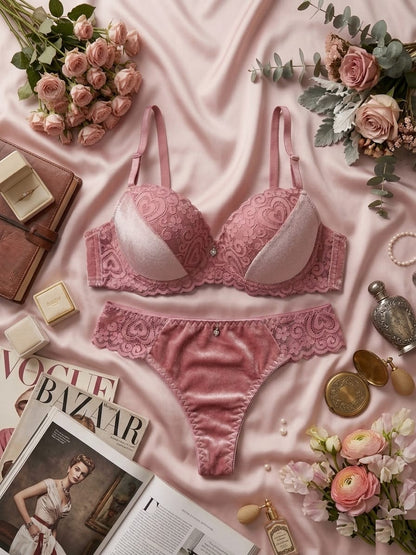 Velvet Eclipse || Moonlight Bra & Panty Set || Removable Strap