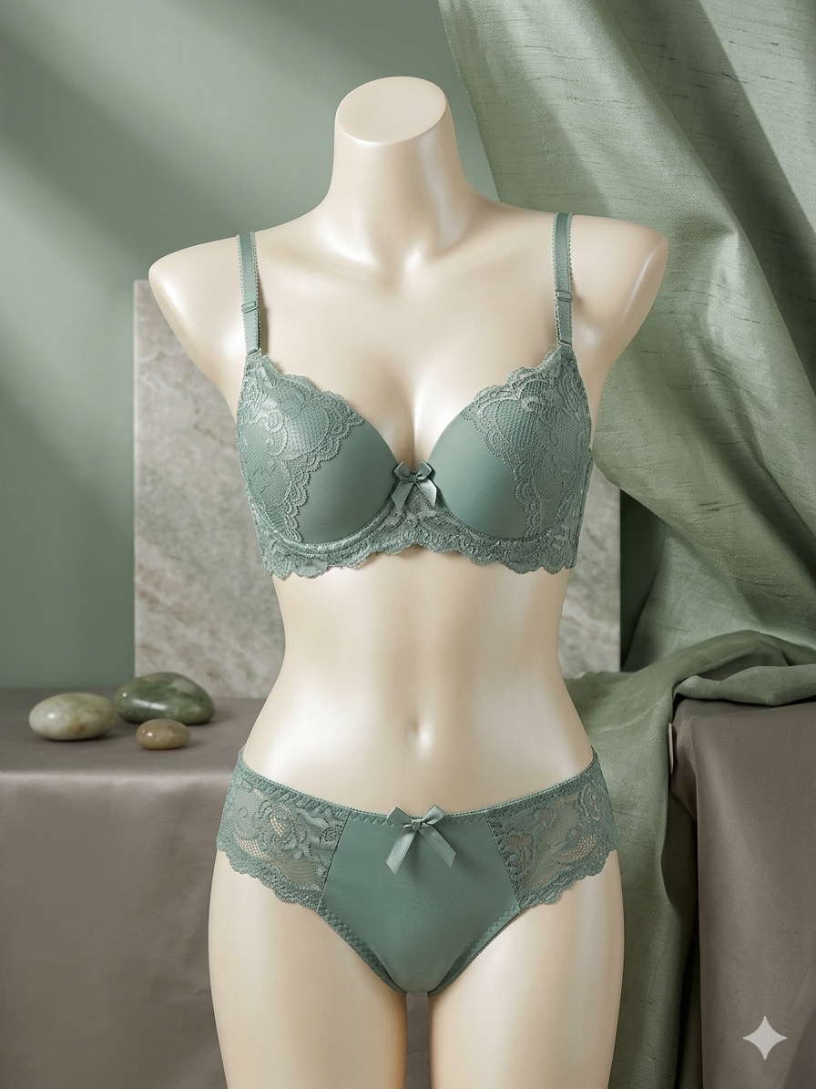 Blush Royale || Lace Push-Up Bra & Bikini Panty Set