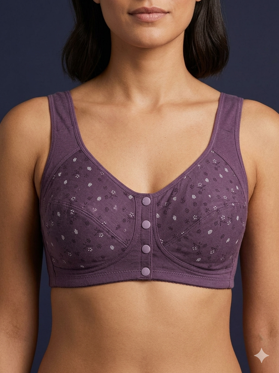 Comfortelle ||Elegant Front Open || Cotton Comfort Bra