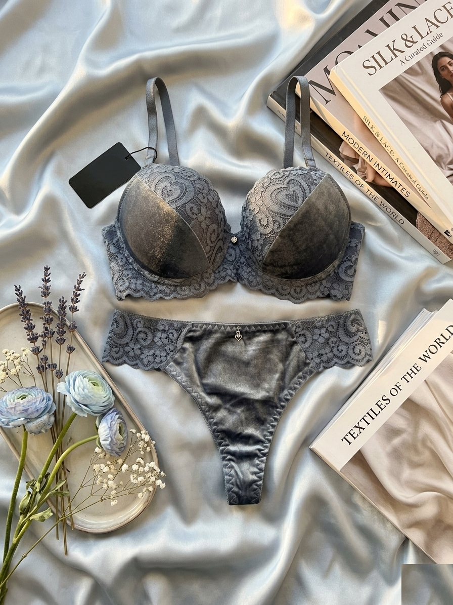 Velvet Eclipse || Moonlight Bra & Panty Set || Removable Strap