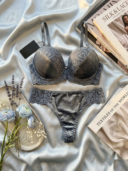 Velvet Eclipse || Moonlight Bra & Panty Set || Removable Strap