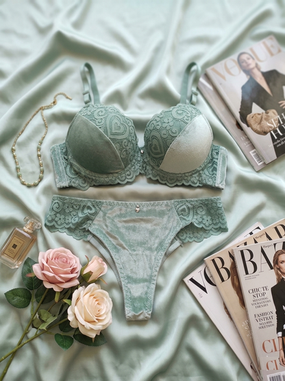 Velvet Eclipse || Moonlight Bra & Panty Set || Removable Strap