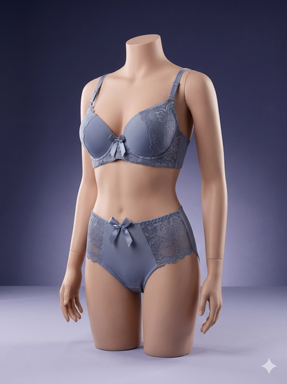 Blush Royale || Lace Push-Up Bra & Bikini Panty Set